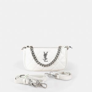 YSL-Inspired White Shoulder & Sling Bag